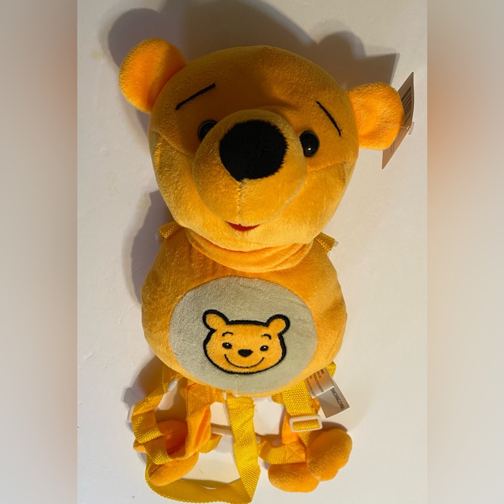 Yellow bear Plush Stuffed Animal Toddler Harness Safety Leash! Size:11 inch tall